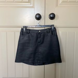 Forever 21 Black Mini Faux leather skirt